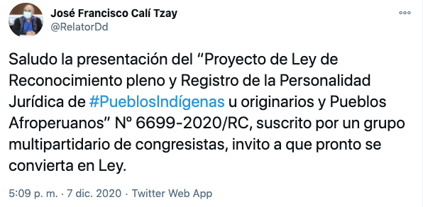 Relator invita al Congreso a emitir Ley sobre Personalidad Juridica de Pueblos para efectividad de derechos 3 2b65db40 edcf 4981 8a67 f4f365734bcd